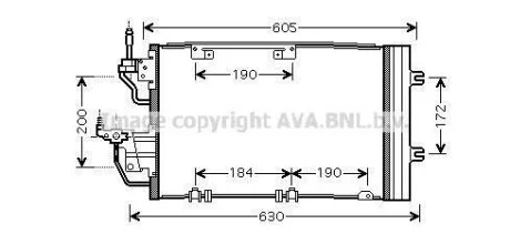 Радиатор кондиционера (Конденсатор) с осушителем AVA COOLING OL5454D