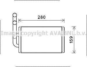 Радиатор отопителя салона AVA COOLING OL6570
