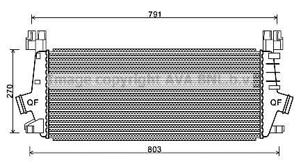 Охладитель наддувочного воздуха AVA COOLING OLA4549
