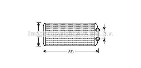 Теплообмінник, система опалення салону AVA COOLING PEA6312