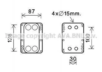 Радиатор масляный Nissan/Opel/Renault (пр-во AVA) AVA COOLING RT3631 (фото 1)