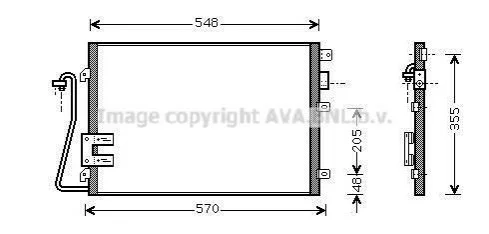 Радиатор кондиционера (Конденсатор) с осушителем AVA COOLING RT5376D (фото 1)