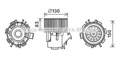 Вентилятор OPEL, Nissan (вир-во AVA) AVA COOLING RT8599 (фото 1)
