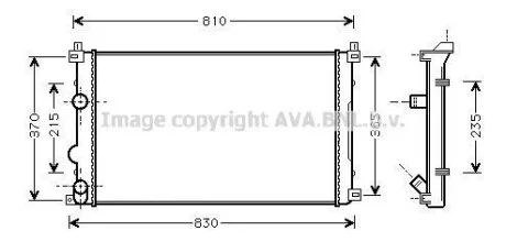 Радiатор охолодження RENAULT MASTER II (98-) (вир-во AVA) AVA COOLING RTA2322
