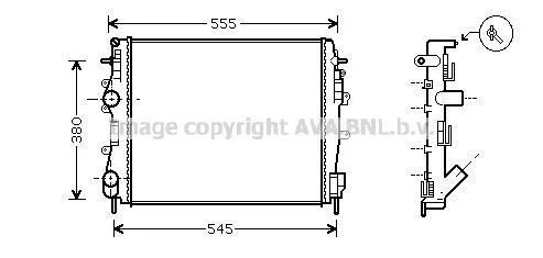Радіатор, Система охолодження двигуна CLEVER FIT AVA COOLING RTA2325 (фото 1)