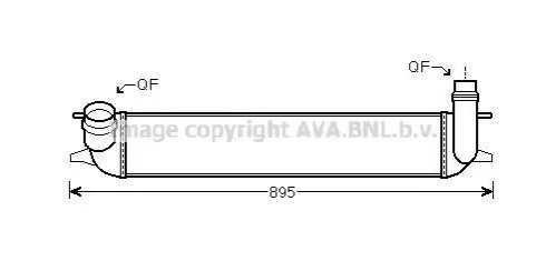 Интеркулер RENAULT LAGUNA (2008) 2.0 DCI (выр-во AVA) AVA COOLING RTA4462 (фото 1)