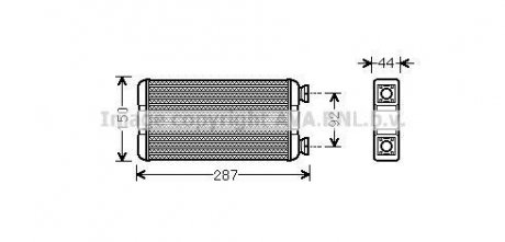 Радиатор отопителя OPEL MOVANO/ RENAULT MASTER 03>10 AVA COOLING RTA6457 (фото 1)