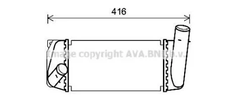 Интеркулер Corolla 1.4 D4d * 06/13 - (AVA) AVA COOLING TO4668