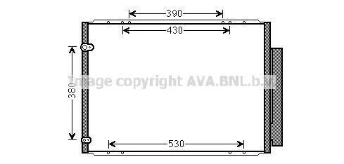 Конденсер кондіционера (вир-во AVA) AVA COOLING TO5573D (фото 1)