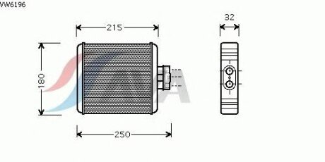 Радиатор отопителя салона AVA COOLING VN6196