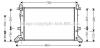 Радіатор охолодження VW LT 2.5-2.8TDI 96- AVA COOLING VWA2155 (фото 1)