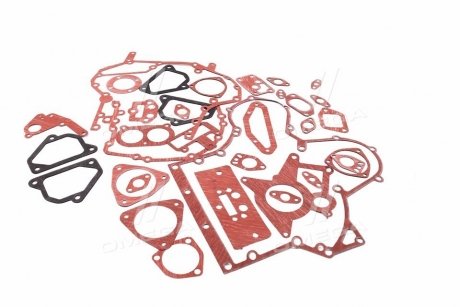 Р/к двигателя КАМАЗ ЕВРО-2-3 (прокладки, 26 наимен., паронит МБС 0,8 мм красный + резиноткани) АВТО-СОЮЗ 88 7406.1002004