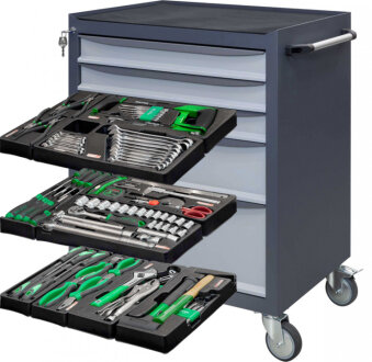 Тележка ТУ 3МСБ Слесарь с инструментом 90 единиц Автопрагма ТУ-3МСБ-С