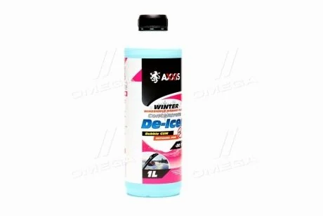 Омыватель стекла зимний концентрат -80°C bubble gum 1 л Axxis AX-1102