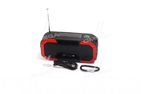 Фонарь-колонка Bluetooth, PowerBank 5000mA, сон.бат <AXXIS> RED Axxis AX-944