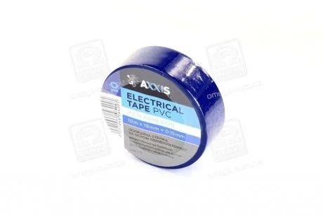 Изолента синяя 19mm*10 <AXXIS> Axxis ET-912 BLUE