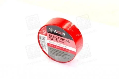Изолента красная 19mm*10 <AXXIS> Axxis ET-912 R