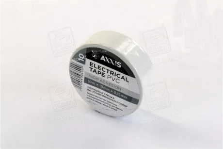Изолента белая 19mm*10 <AXXIS> Axxis ET-912 W