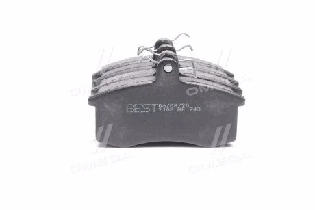 Колодка тормозов. ВАЗ 2108 перед. (компл. 4шт.) (выр-во BEST) Best 2108-3501090