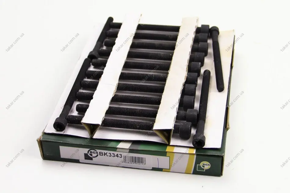 Комплект болтів з головкою системи TORX з чорного металу BGA BK3343 (фото 1)