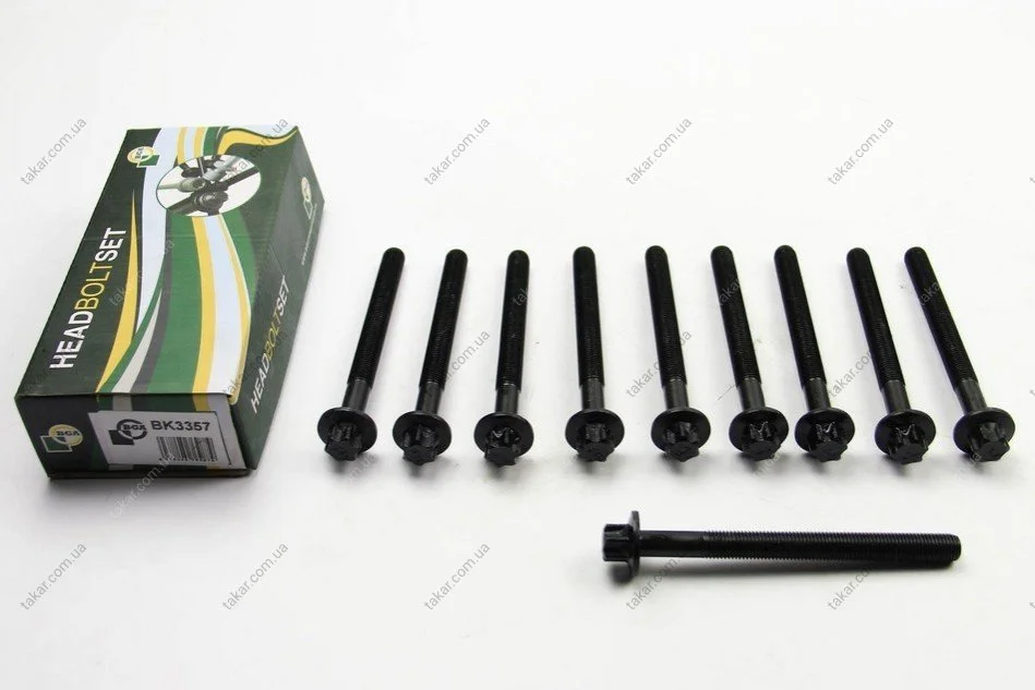 Комплект болтов с головкой системы TORX из черного металла BGA BK3357 (фото 1)