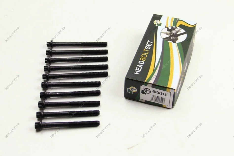 Комплект болтов с головкой системы TORX из черного металла BGA BK6318 (фото 1)