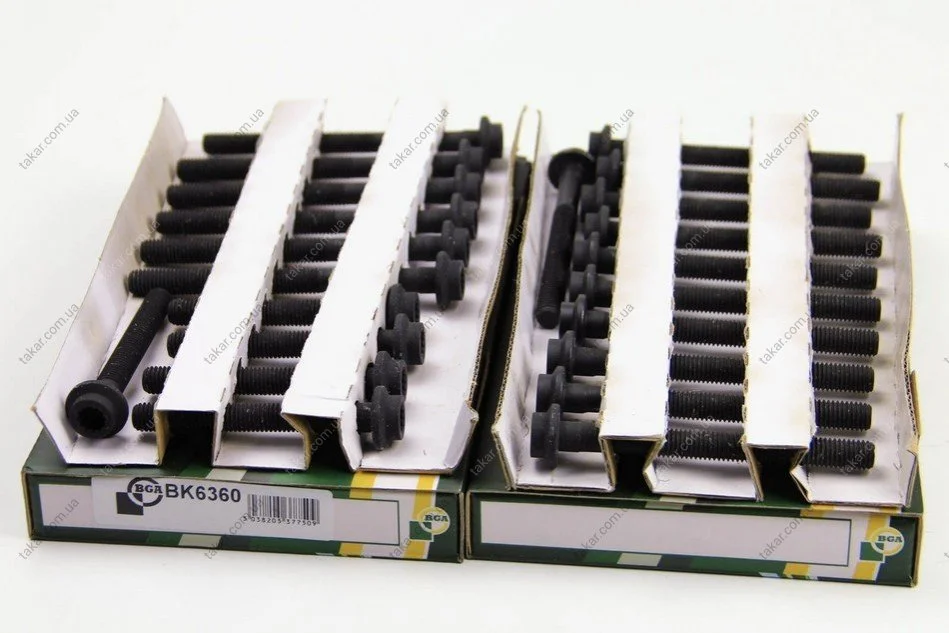 Комплект болтів з головкою системи TORX з чорного металу BGA BK6360 (фото 1)