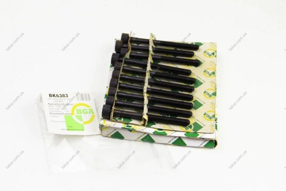 Комплект болтів з головкою системи TORX з чорного металу BGA BK6383 (фото 1)