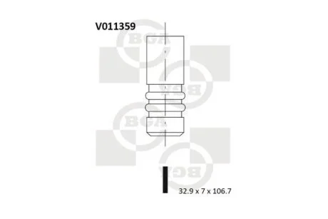 Клапан двигуна BGA V011359