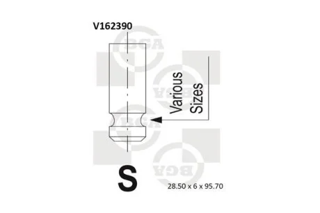 Клапан впускной BGA V162390
