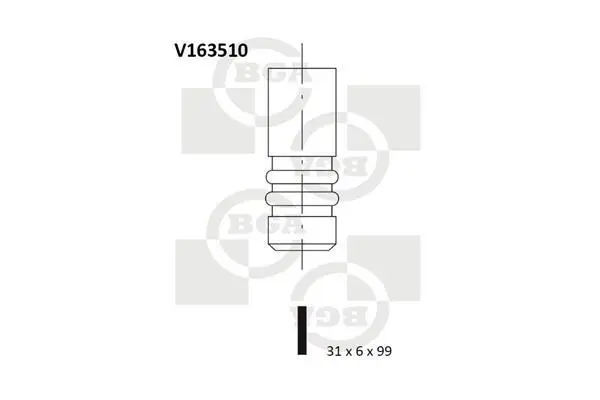 Клапан двигуна BGA V163510 (фото 1)