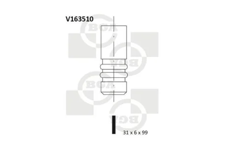 Клапан двигуна BGA V163510