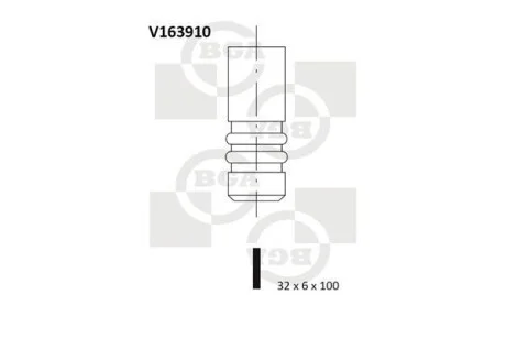 Клапан впускний BGA V163910