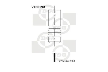 Клапан впускний BGA V166190