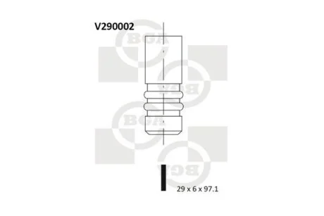 Клапан впускний BGA V290002