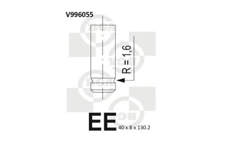 Клапан впускний BGA V996055