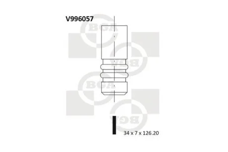 Клапан впускной BGA V996057
