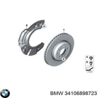Торзмозной диск двухсторонний на передний мост вентилируемый 5 BMW 34106898723