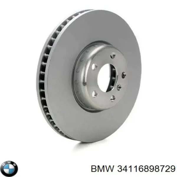 Гальмівний диск двосторонній на передній міст вентильований 5 BMW 34116898729 (фото 1)