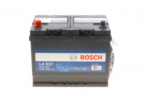 Батарея акумуляторна 12В 75Аг 600А(Азія) L+ BOSCH 0092L40270