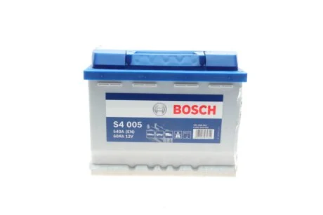 АКБ S4 SILVER 60 А*ч -/+ 540A BOSCH 0092S40050