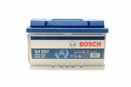 АКБ S4E (EFB) 65А*ч 650А система СТАРТ-СТОП BOSCH 0092S4E070