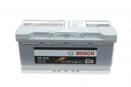 АКБ S5 SILVER 110 А*ч -/+ 920A BOSCH 0 092 S50 150