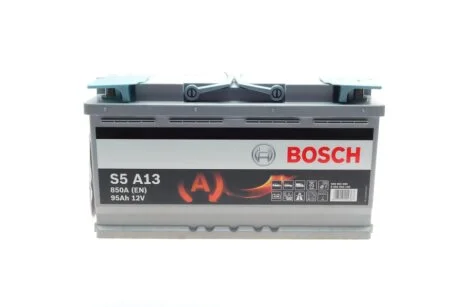 АКБ S5 AGM SILVER 95 А*ч -/+ 850A BOSCH 0 092 S5A 130