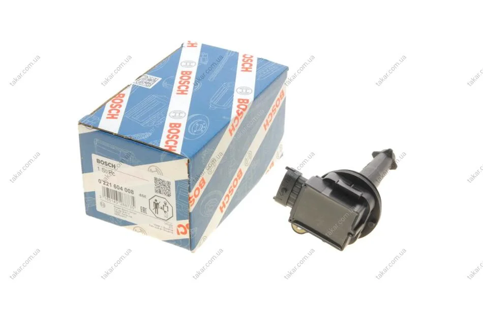 Катушка зажигания 14V BOSCH 0 221 604 008 (фото 1)