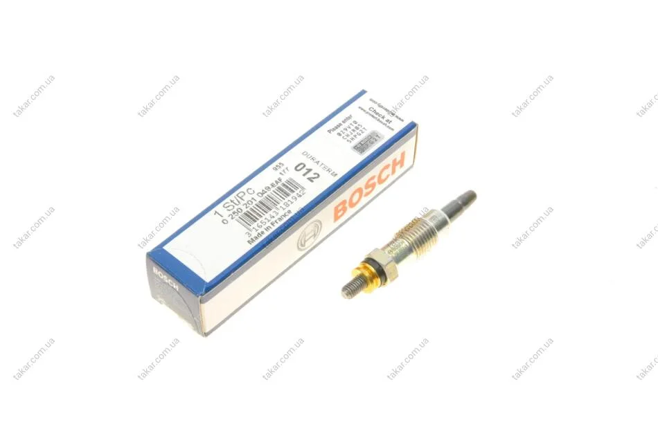 Свеча накаливания 11V, 63мм BOSCH 0 250 201 049 (фото 1)