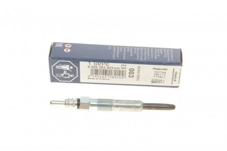 Свеча накаливания 11V, 92мм BOSCH 0 250 202 022