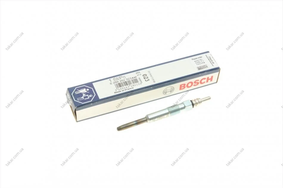 Свеча накаливания 11V, 97мм BOSCH 0 250 202 023 (фото 1)