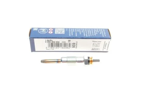 Свічка розжарювання 11V, 71мм BOSCH 0 250 202 034