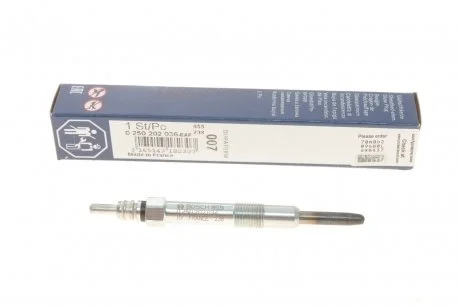Свеча накаливания 11V, 103мм BOSCH 0 250 202 036